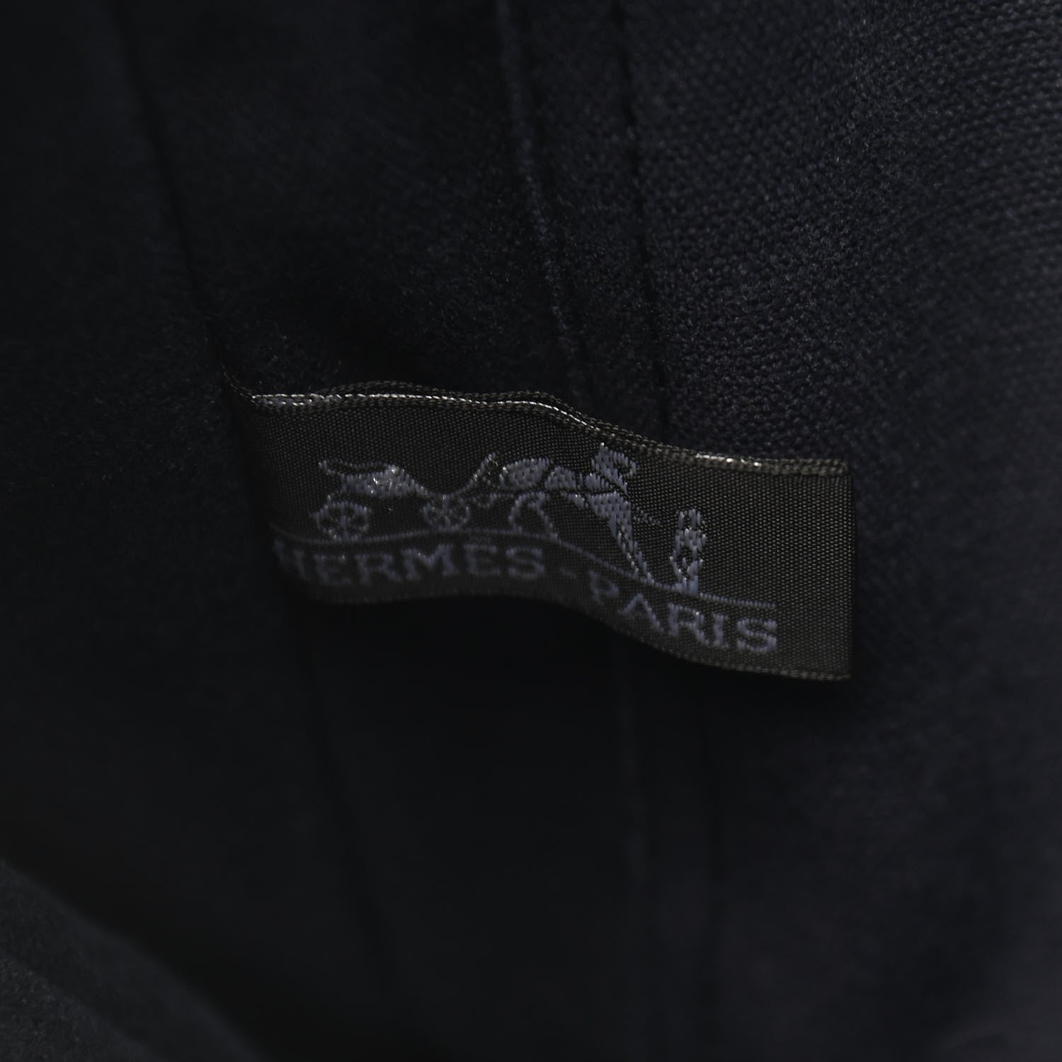 Hermes Canvas Tout Fourre PM Navy Brown 6 of 9