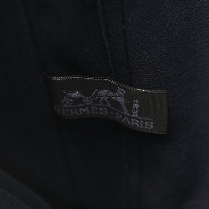 Hermes Canvas Tout Fourre PM Navy Brown 6 of 9