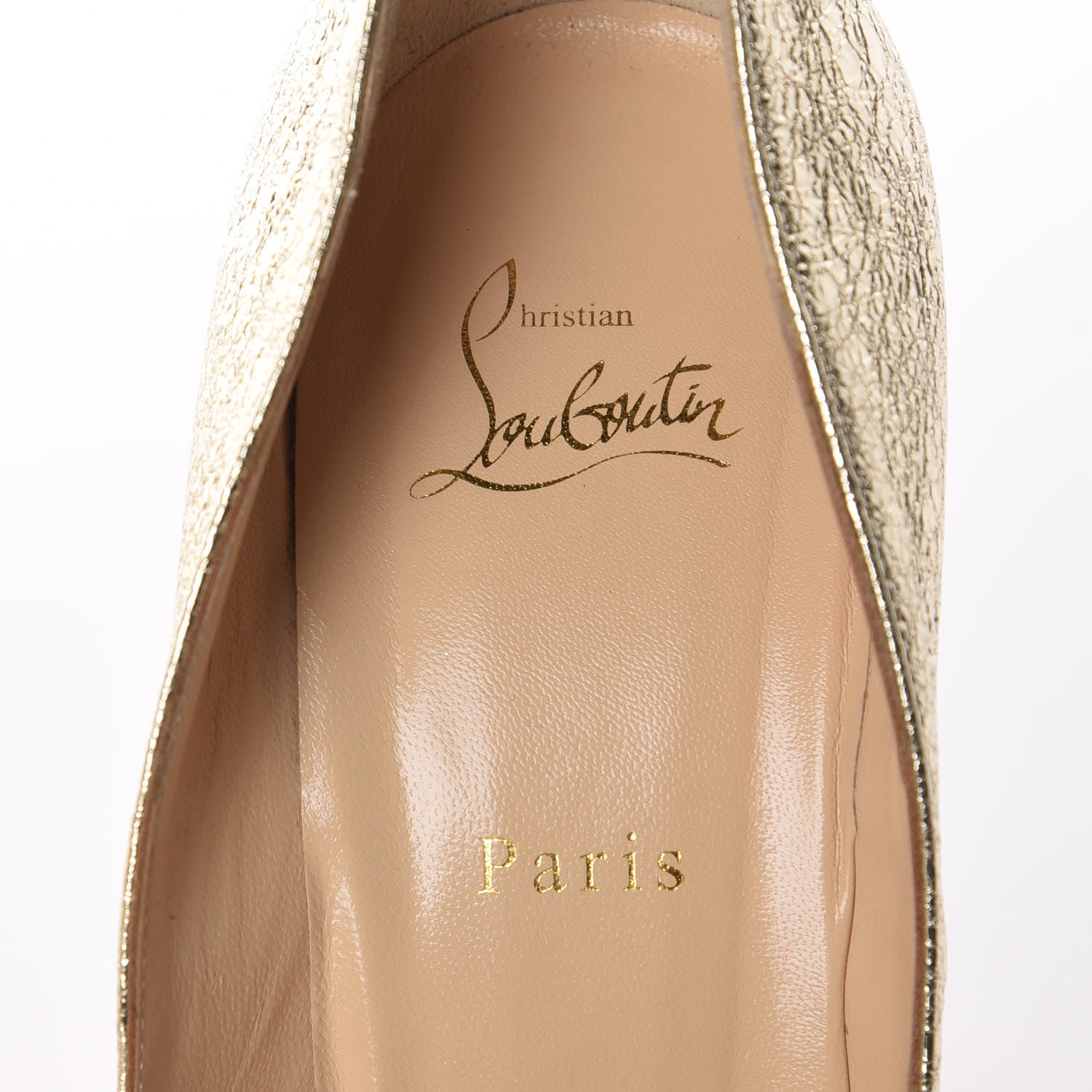 Christian Louboutin Metallic Crinkled So Kate 120 Pumps 42 Gold 8 of 10