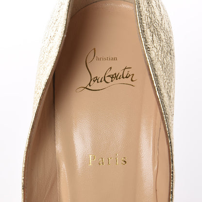 Christian Louboutin Metallic Crinkled So Kate 120 Pumps 42 Gold 8 of 10