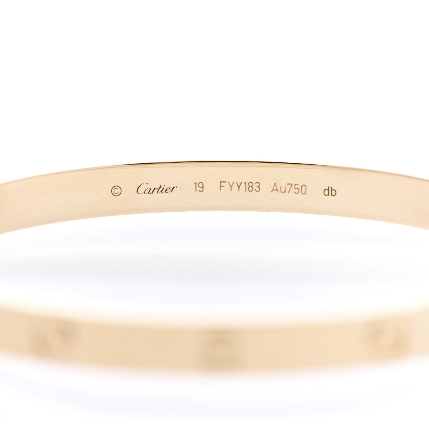 18K Yellow Gold LOVE Bracelet 19