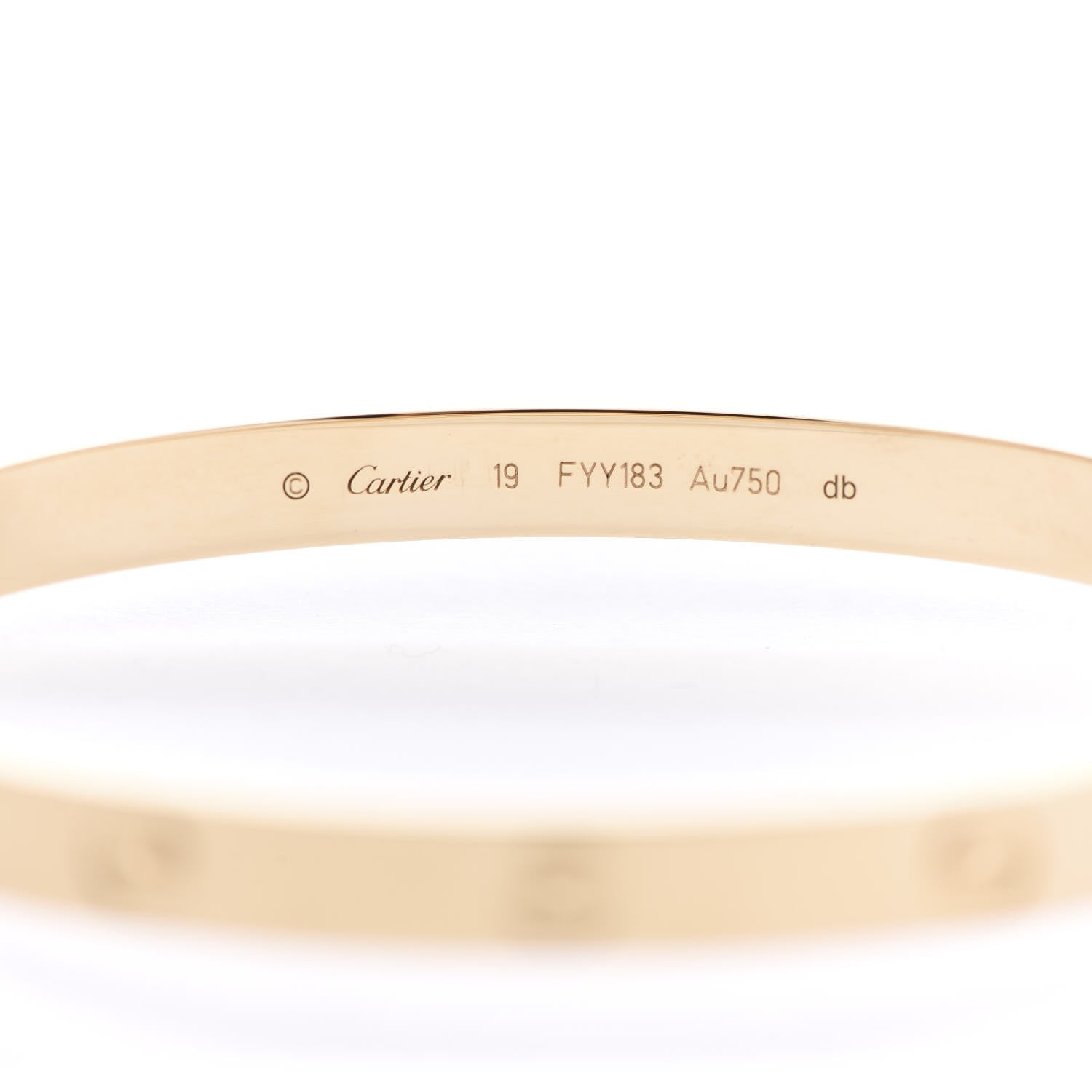 Cartier 18K Yellow Gold LOVE Bracelet 19 4 of 5