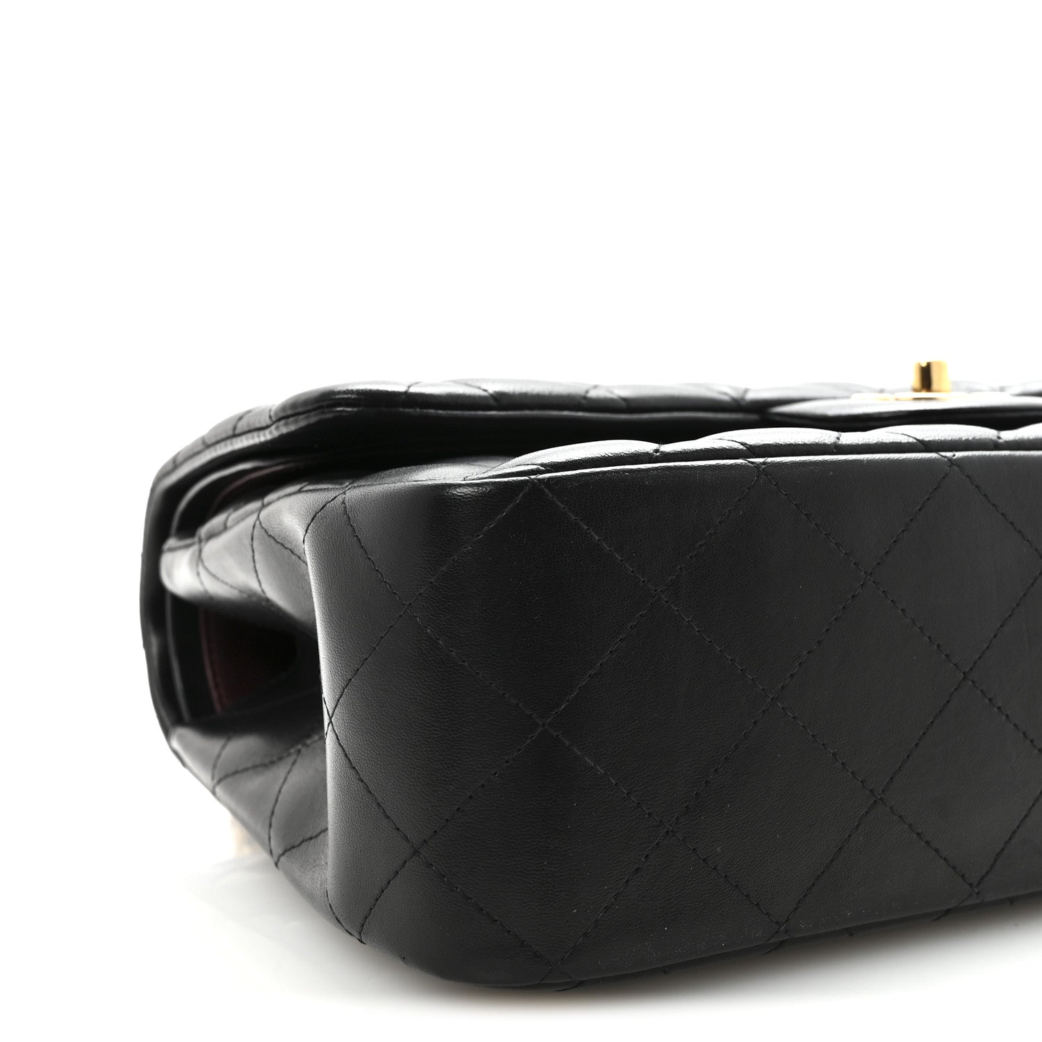Chanel Lambskin Quilted Jumbo Double Flap  Black 9 of 10