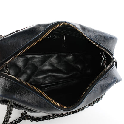 Chanel Metallic Aged Calfskin Quilted Medium Reissue Camera Case Black 5 of 8