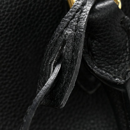 Alexander McQueen Pebbled Calfskin Large Skull Padlock Zip Around Tote Black 14 of 15