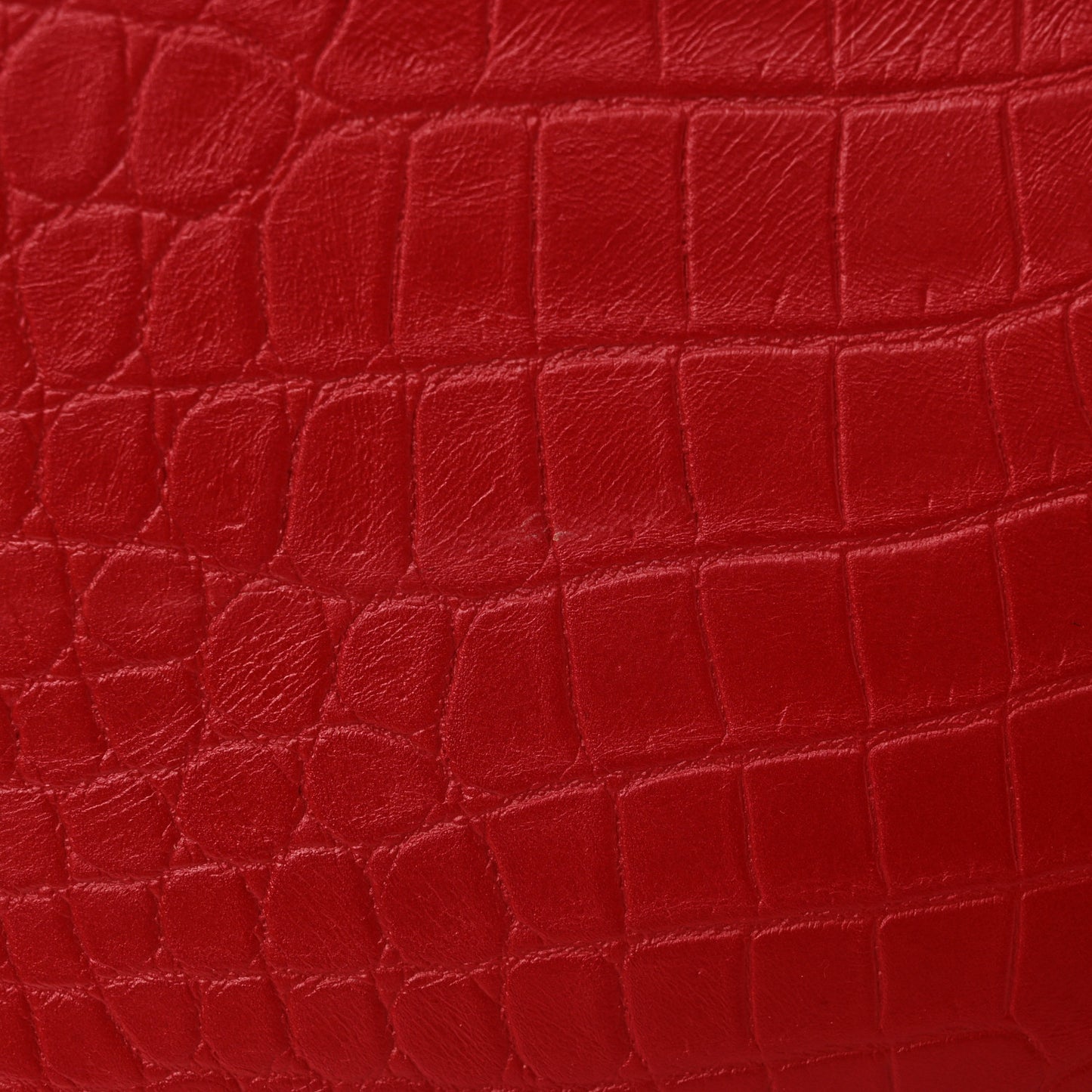 Calfskin Crocodile Embossed Small Sac de Jour Eros Red