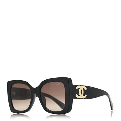 Chanel Square Polarized CC Sunglasses 5494-A Black 1 of 7