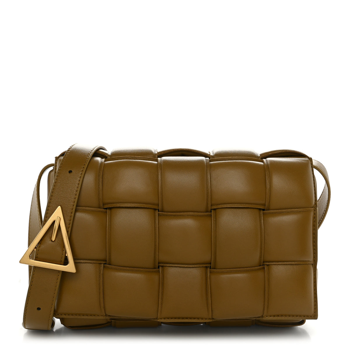 Nappa Maxi Intrecciato Padded Cassette Crossbody Bag Acorn