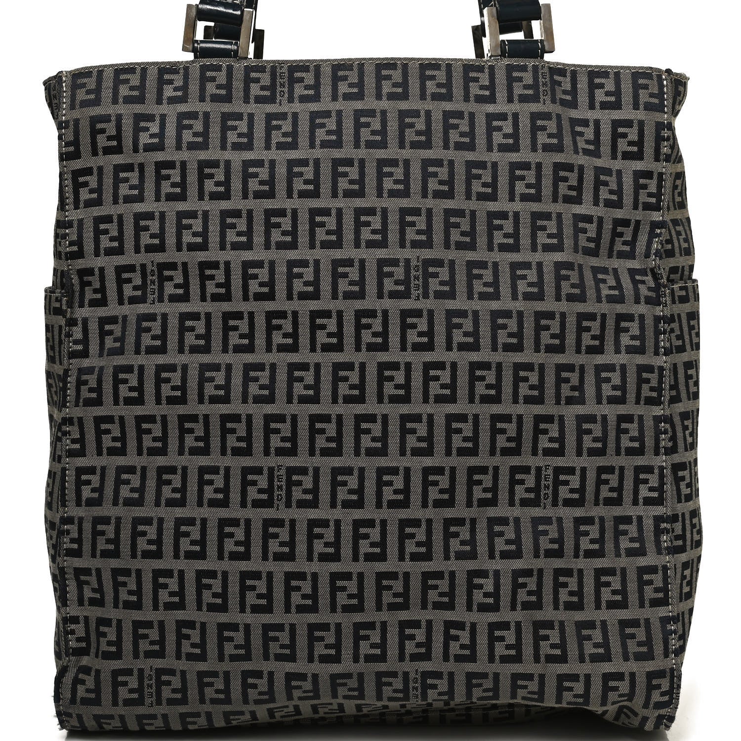 Fendi Zucchino Shopping Tote Navy 9 of 9