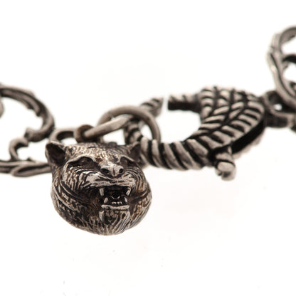 Gucci Oxidized Palladium Crystal Double G Bracelet Silver 4 of 6