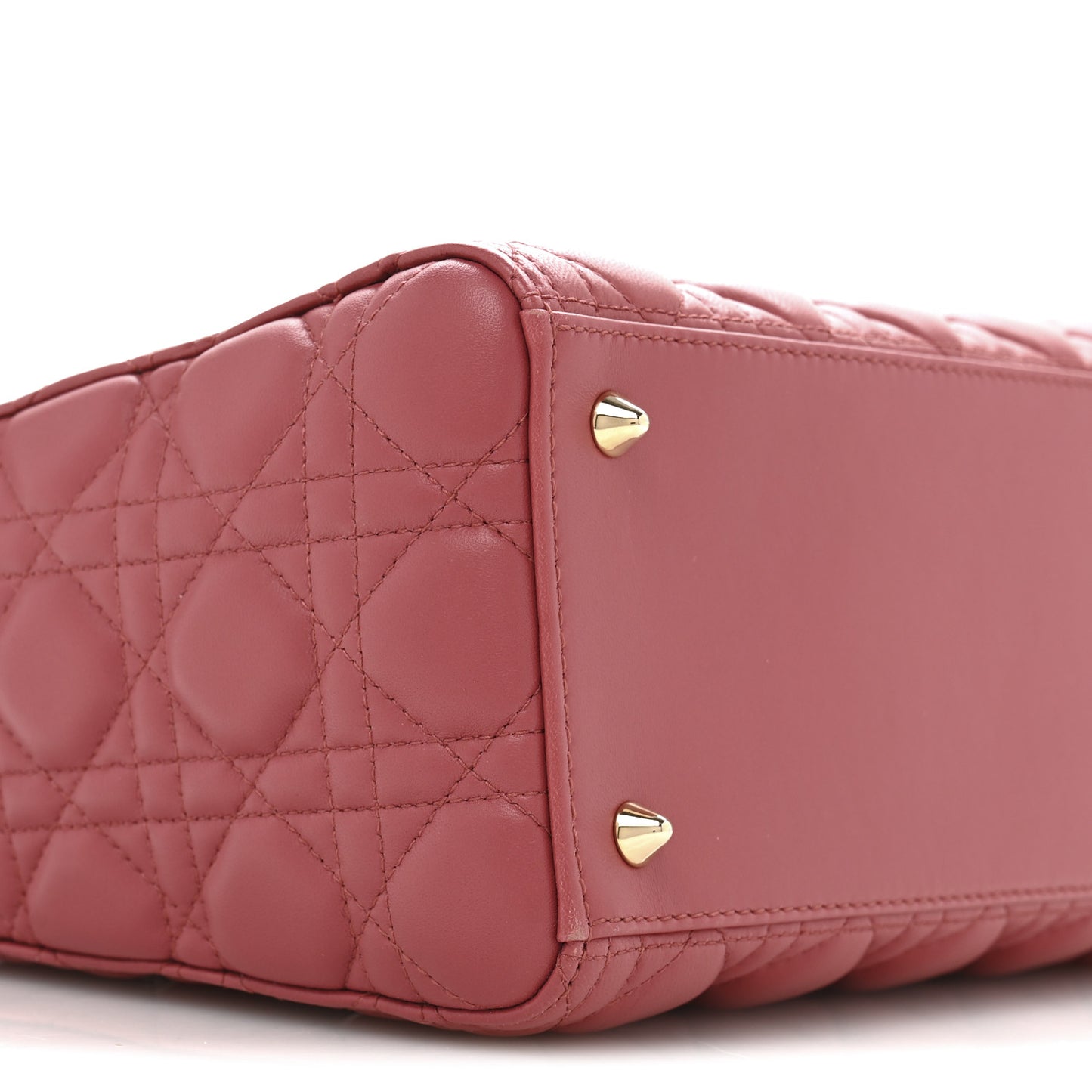Lambskin Cannage Medium Lady Dior Pink Honey