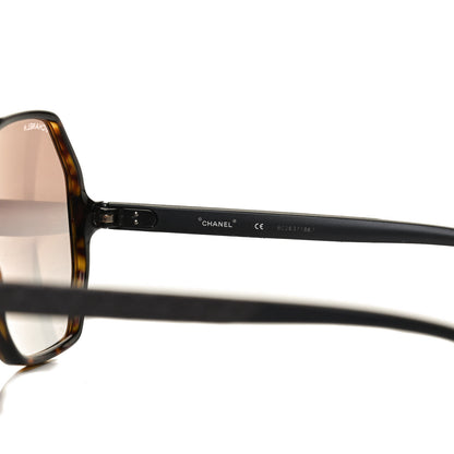 Chanel Acetate Wood Rubber Square Sunglasses 9076 Dark Tortoise 12 of 16