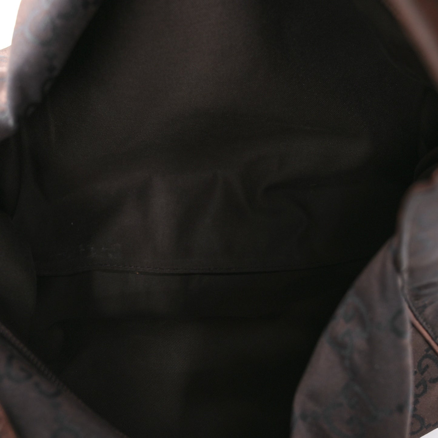 Nylon Monogram Hobo Bag Brown