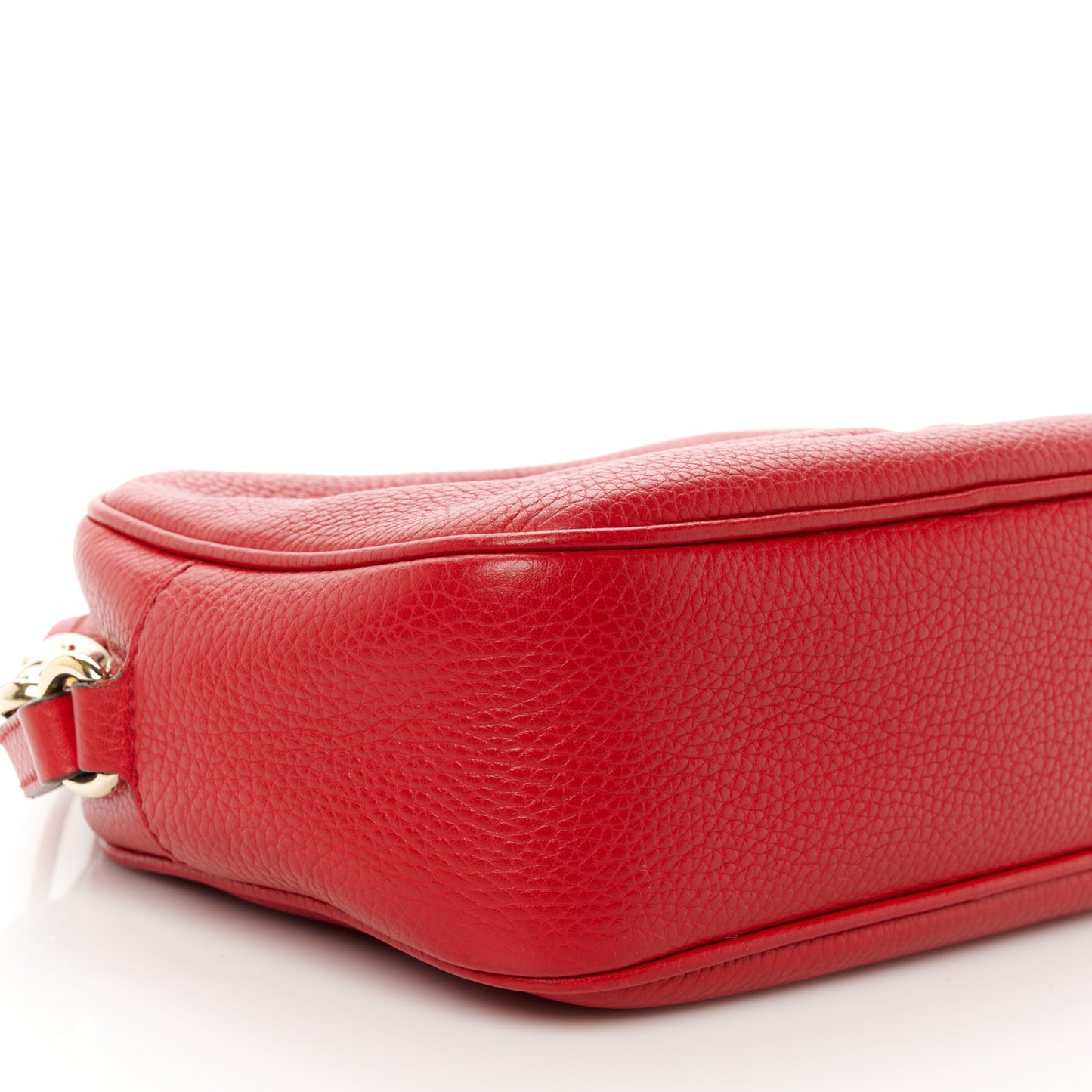 Pebbled Calfskin Small Soho Disco Bag Tabasco Red