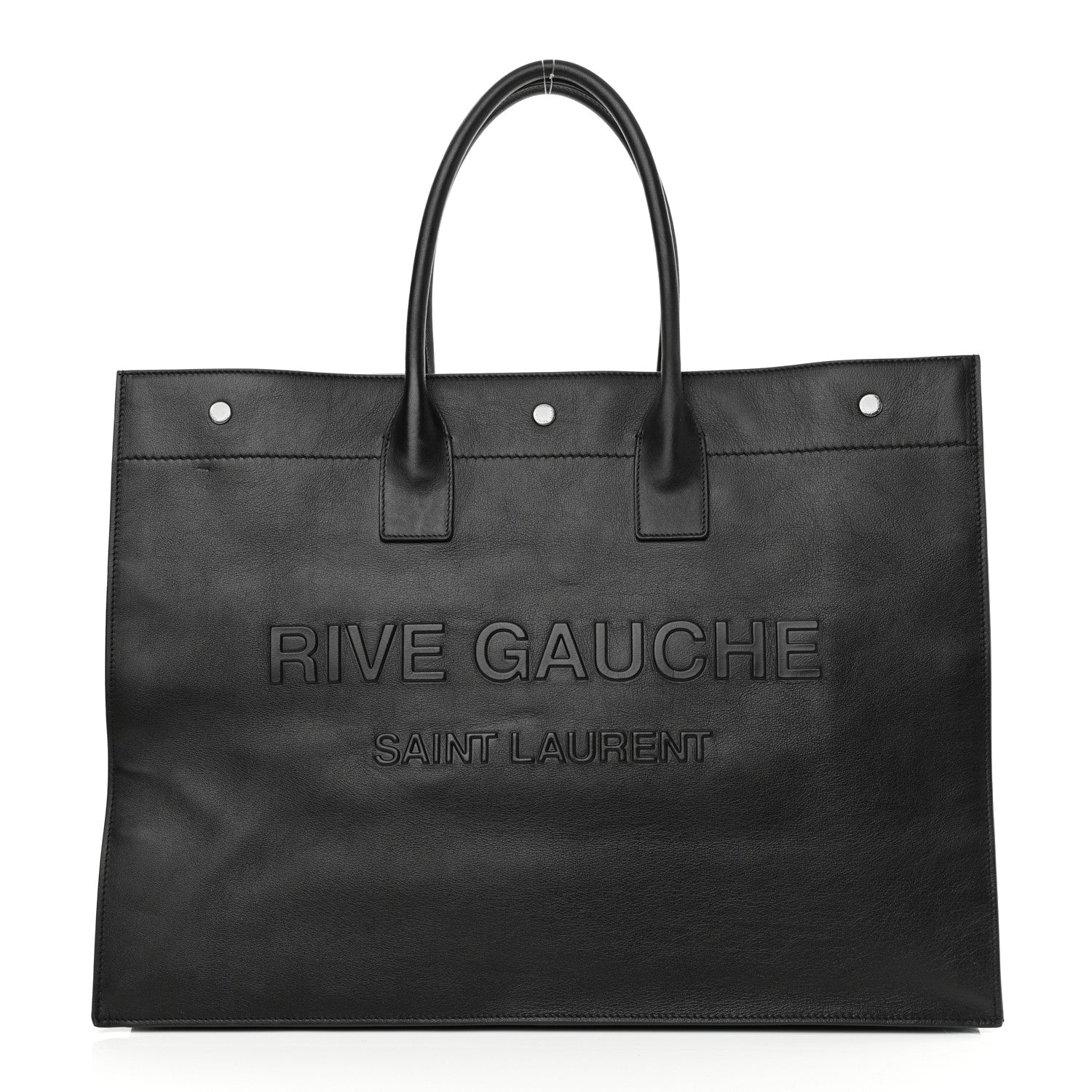 Saint Laurent Vitello Rive Gauche Large Tote Black 1 of 14