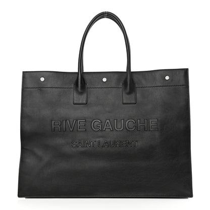Saint Laurent Vitello Rive Gauche Large Tote Black 1 of 14