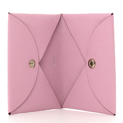 Hermes Chevre Mysore Calvi Duo Card Case Mauve Sylvestre 6 of 6