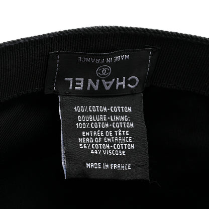 Chanel Cotton CC Cap Hat Black White 8 of 8