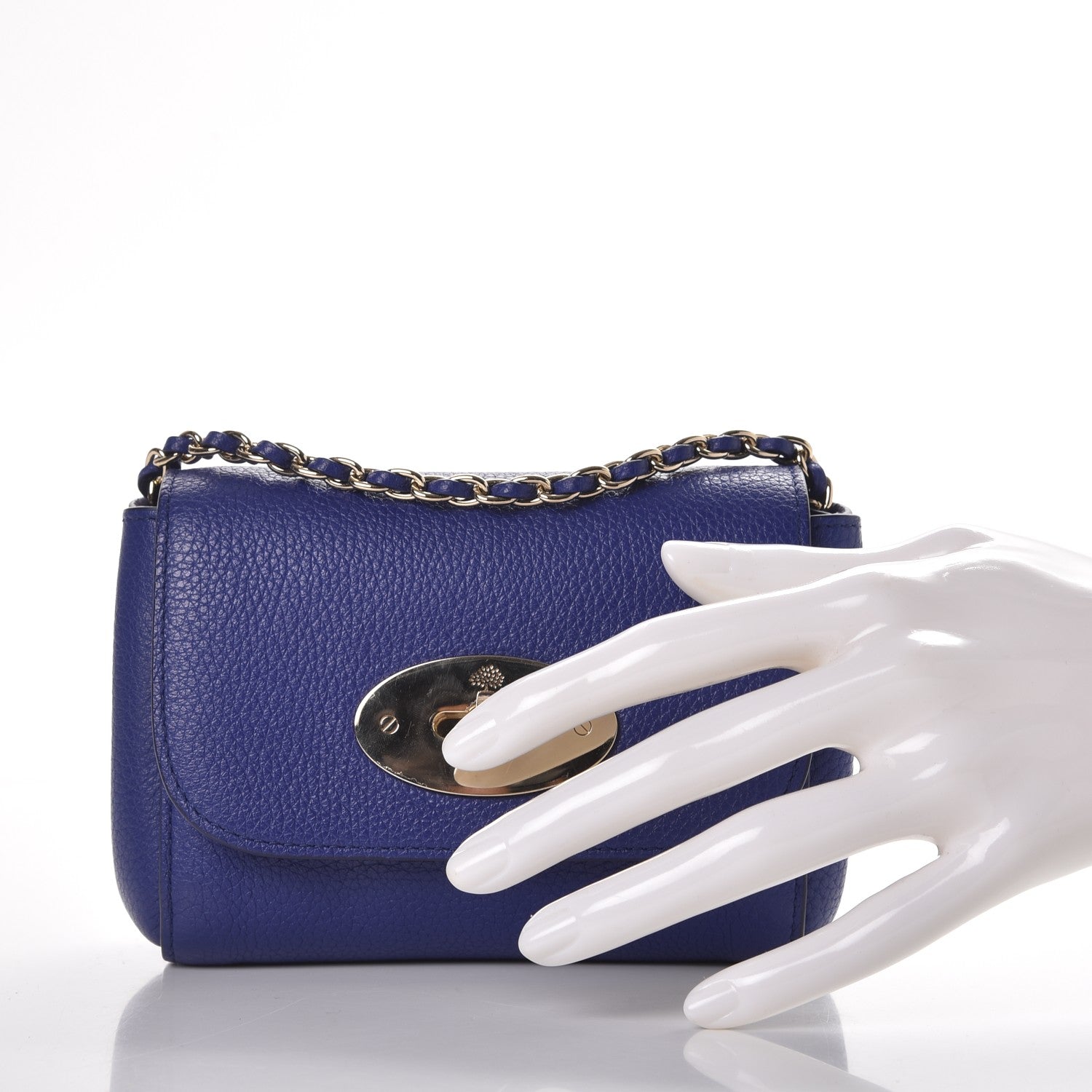 Mulberry Small Classic Grain Calfskin Mini Lily Indigo 3 of 8