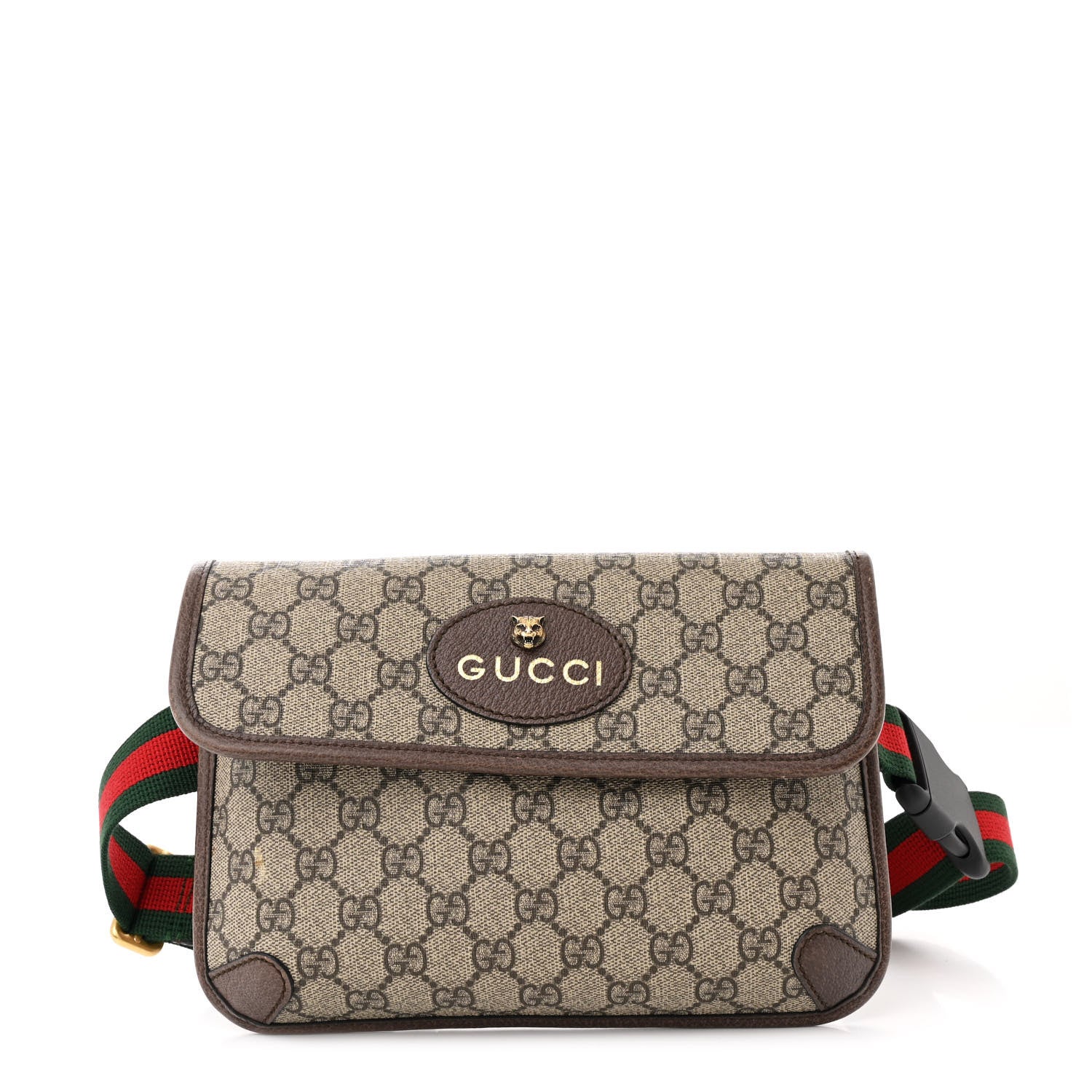 Gucci GG Supreme Monogram Neo Vintage Web Belt Bag Brown 1 of 11