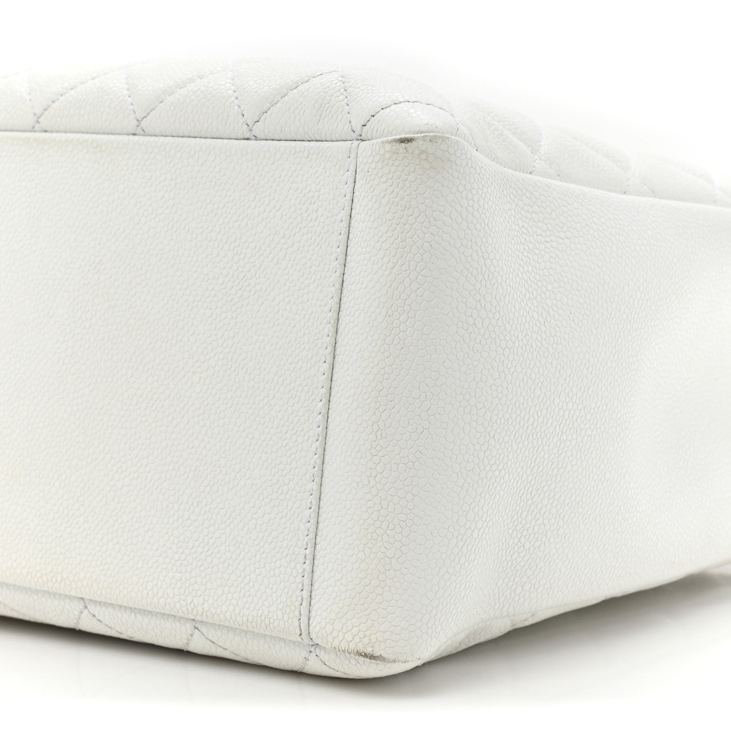 Chanel Caviar Quilted Grand Shopping Tote GST White 11 of 18