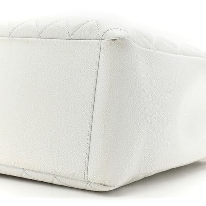 Chanel Caviar Quilted Grand Shopping Tote GST White 11 of 18