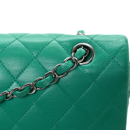 Chanel Lambskin Quilted Medium Double Flap Green 11 of 13
