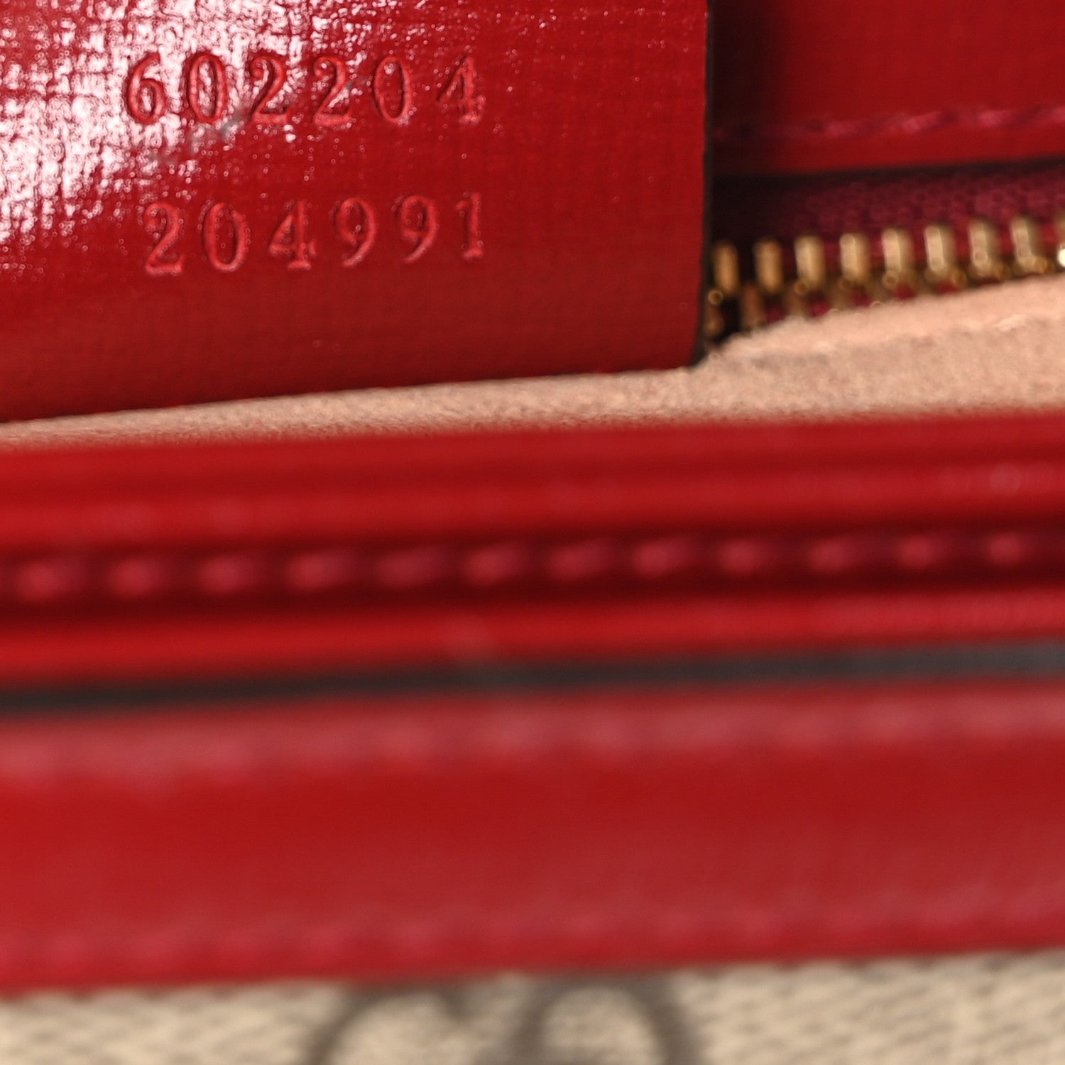 Gucci GG Supreme Monogram Azalea Calfskin Horsebit 1955 Shoulder Bag Beige Ebony New Cherry Red 7 of 10