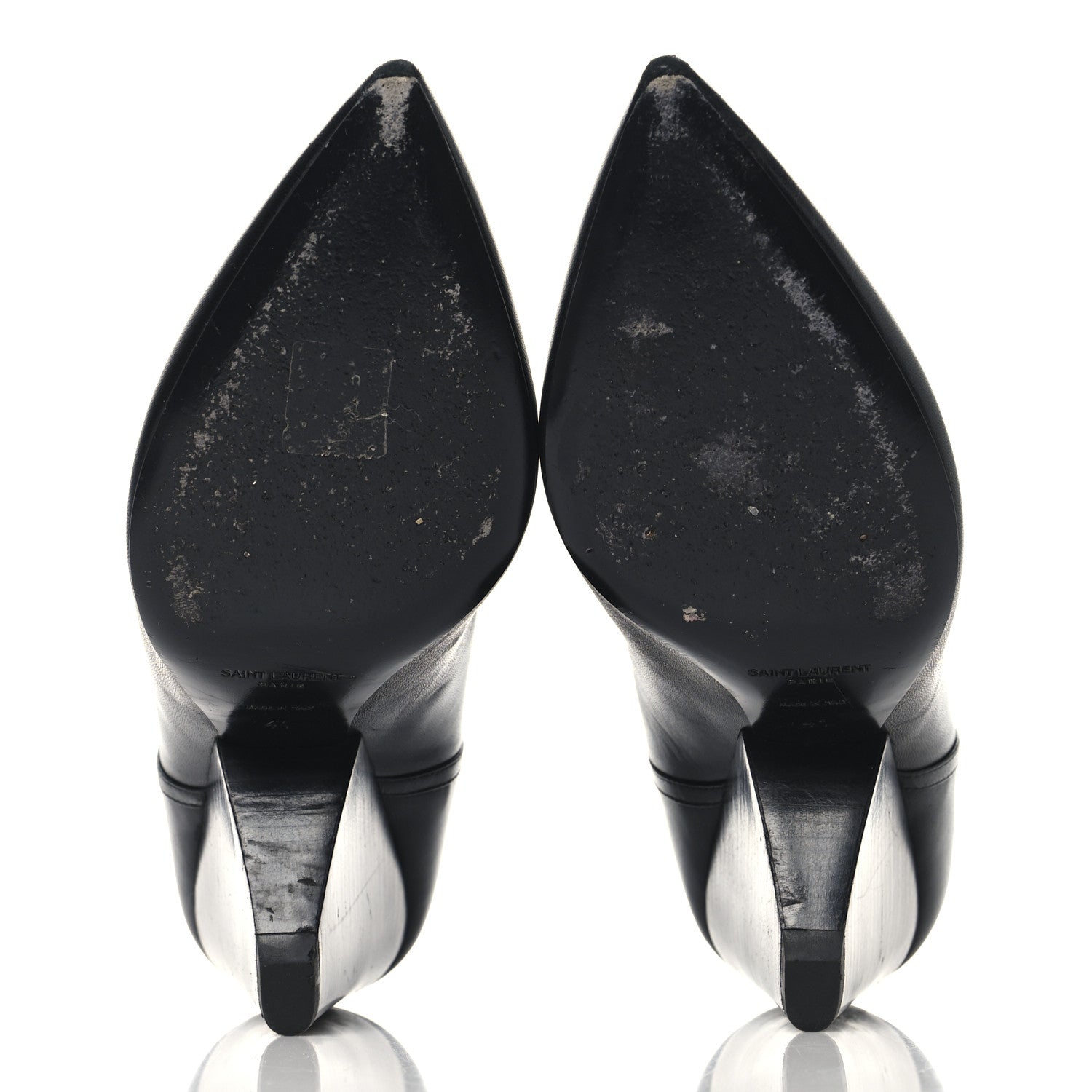 Saint Laurent Calfskin Niki 85 Wedge Booties 41 Black 6 of 7