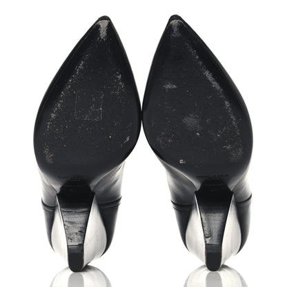 Saint Laurent Calfskin Niki 85 Wedge Booties 41 Black 6 of 7