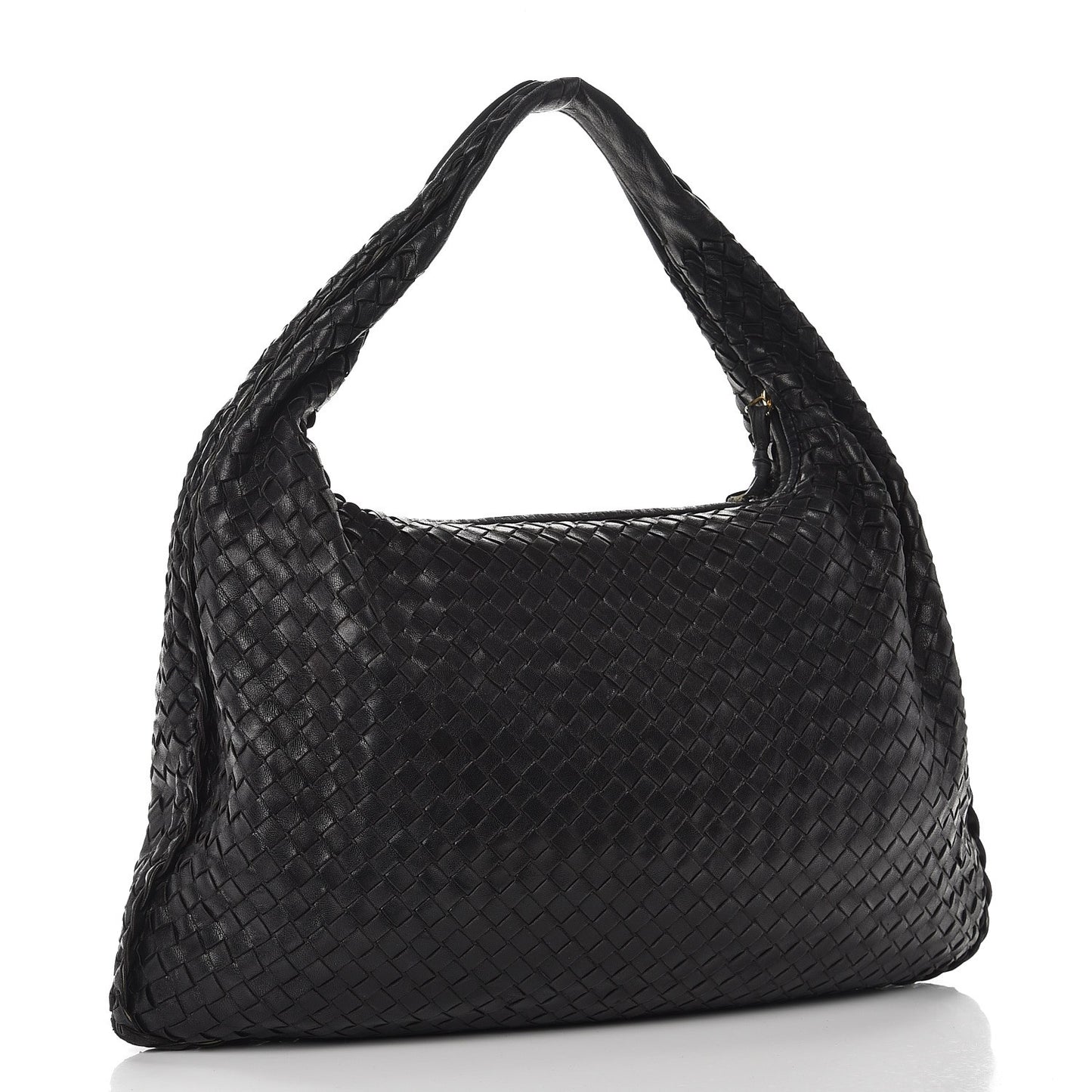 Nappa Intrecciato Large Veneta Hobo Nero Black