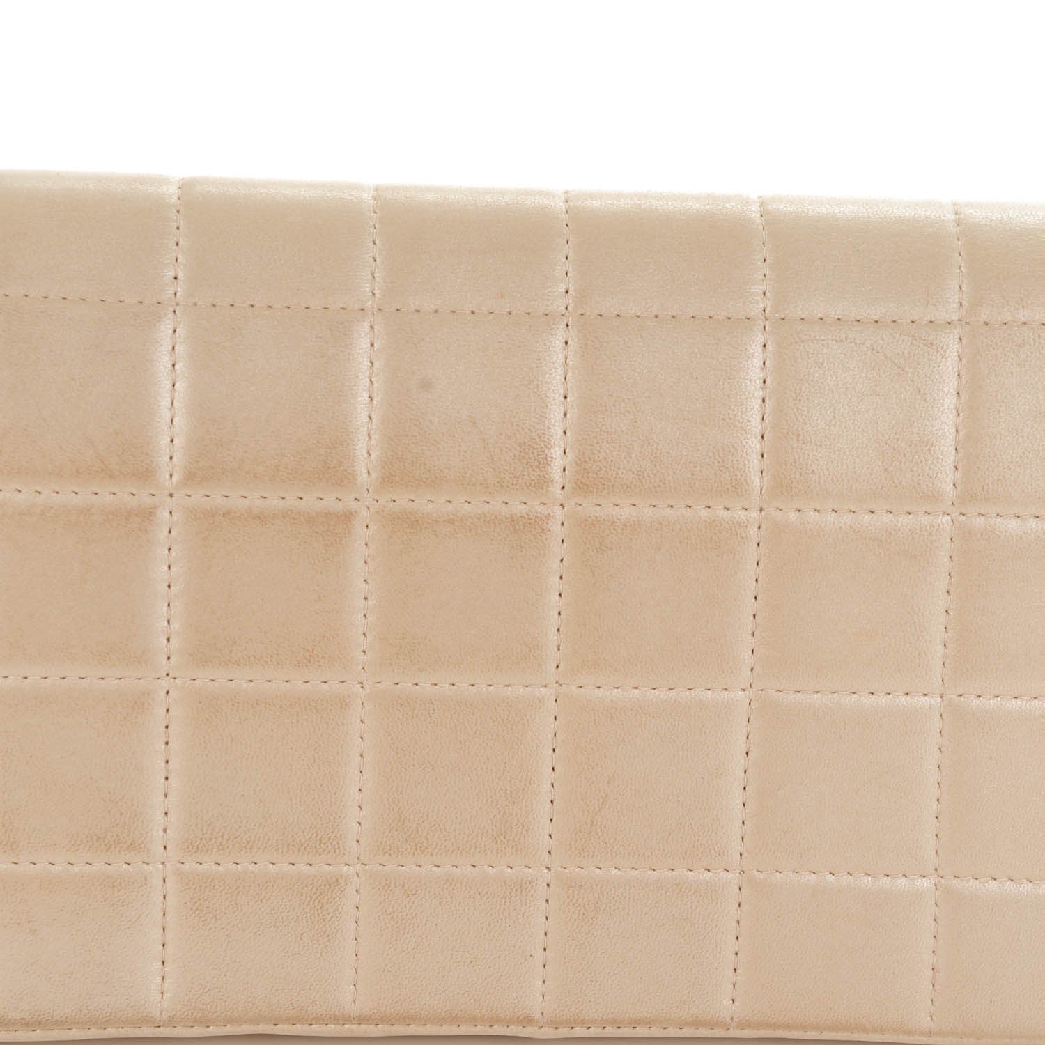 Chanel Metallic Lambskin Quilted East West Chocolate Bar Flap Light Gold 4 of 10