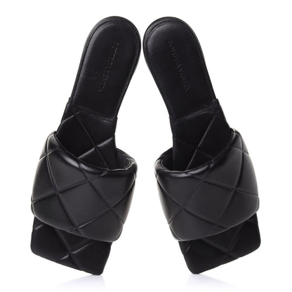 Bottega Veneta Nappa Quilted Rubber Lido Flat Sandals 41 Black 5 of 9