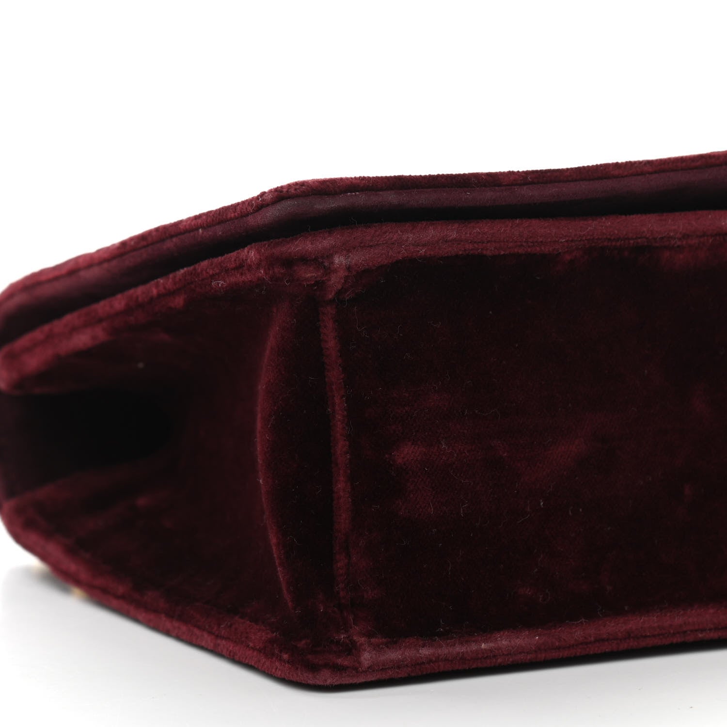 Prada Velvet Bi-Color Chain Crossbody Bag Red 8 of 11