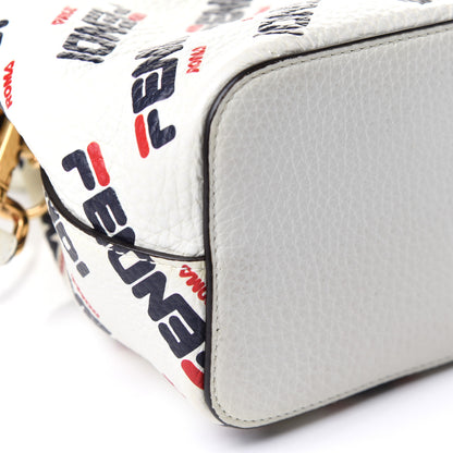 Fendi X FILA Vitello F is Fendi Mania Mini Mon Tresor Bucket Bag White 11 of 15
