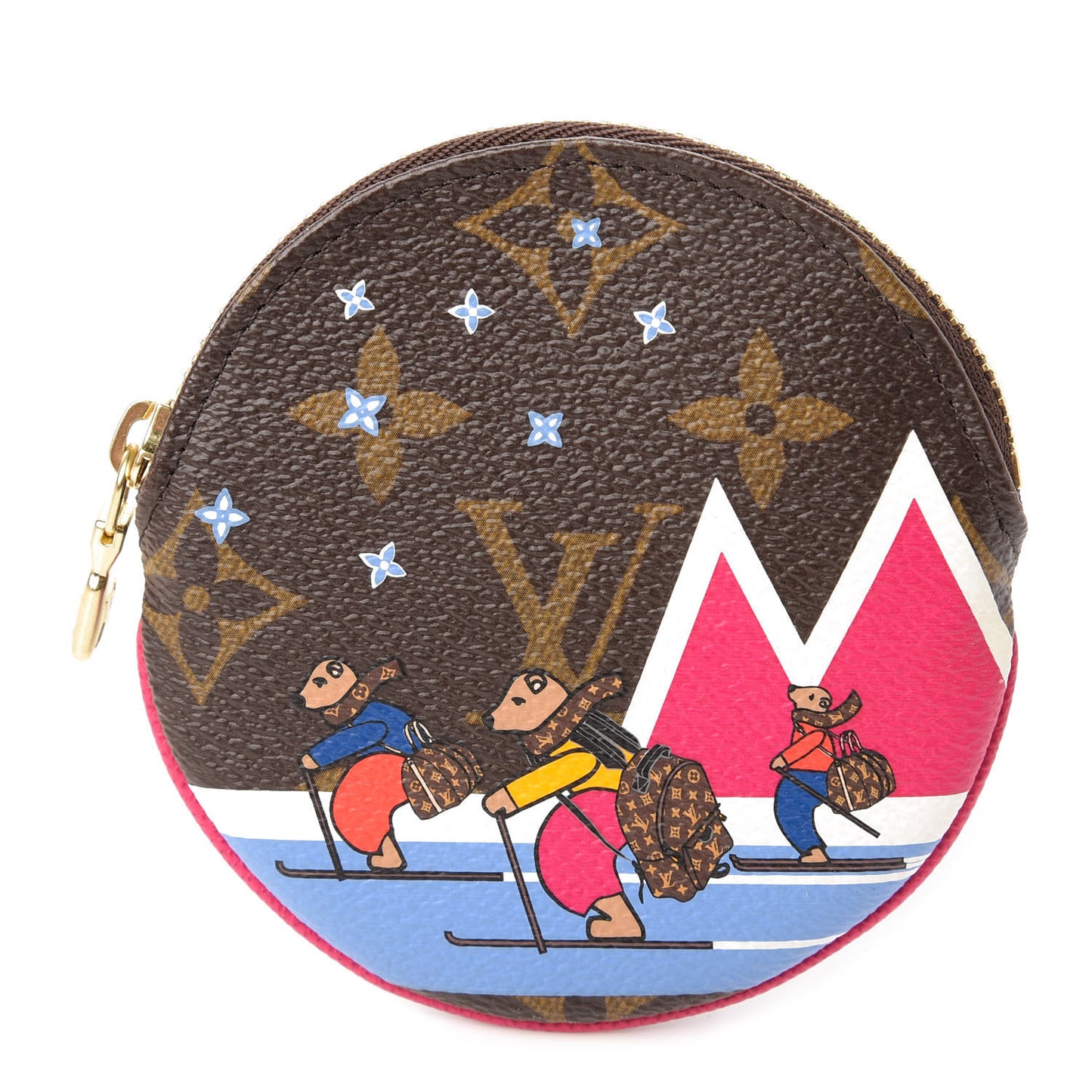 Monogram 2018 Christmas Animation Round Coin Purse