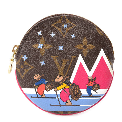 Louis Vuitton Monogram 2018 Christmas Animation Round Coin Purse 1 of 8