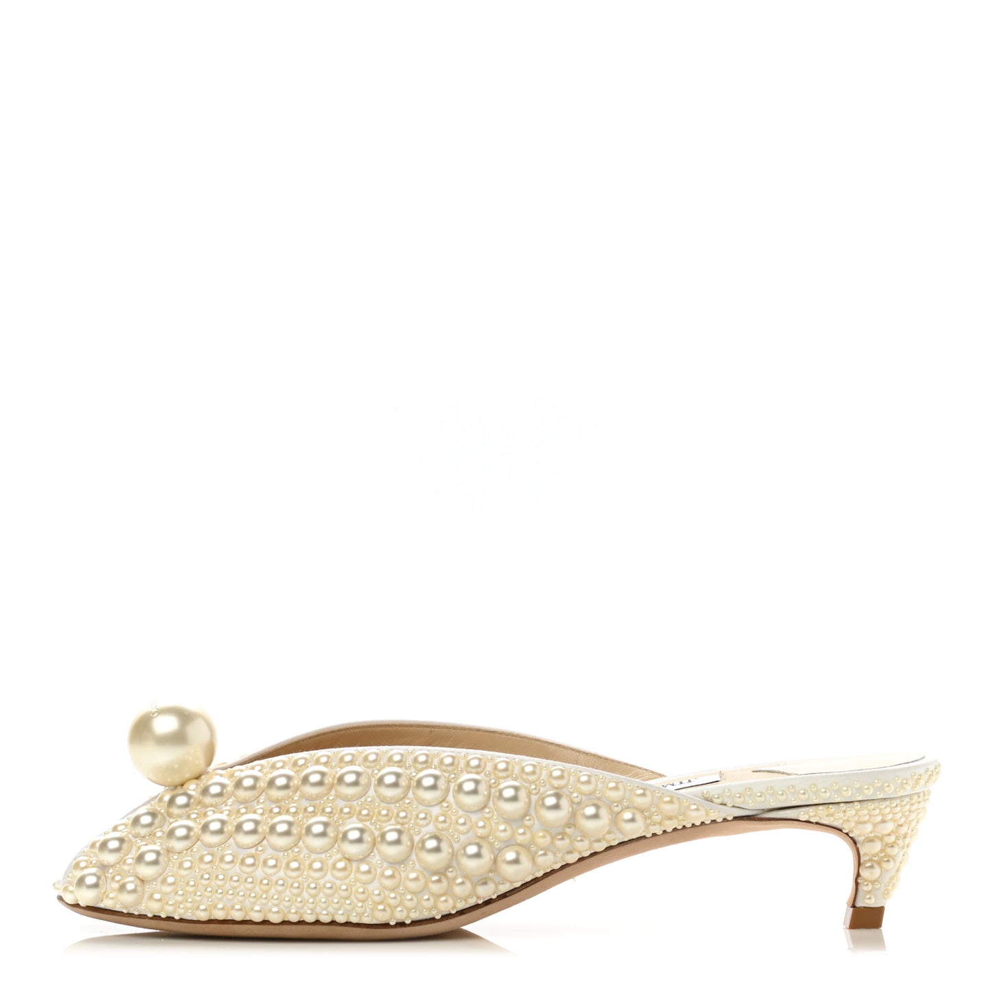 Satin Samantha Pearl Mules 37.5 White