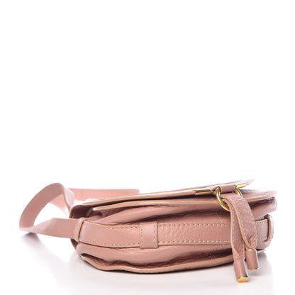 Chloe Grained Calfskin Small Marcie Saddle Bag Anemone Pink 4 of 11