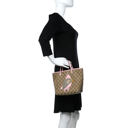 Gucci GG Monogram Mini Zoo Bird Tote Pink 2 of 10