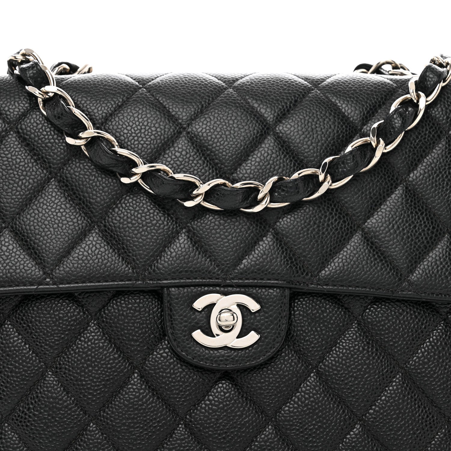 Chanel Caviar Jumbo Single Flap Black 5 of 11