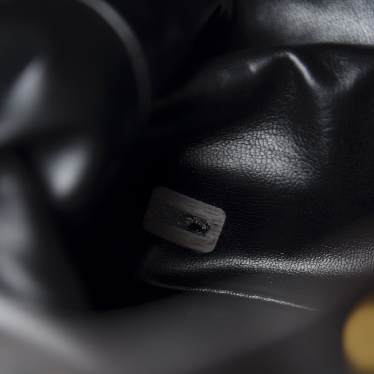 Lambskin Drawstring Bucket Bag Black