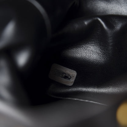 Chanel Lambskin Drawstring Bucket Bag Black 12 of 13