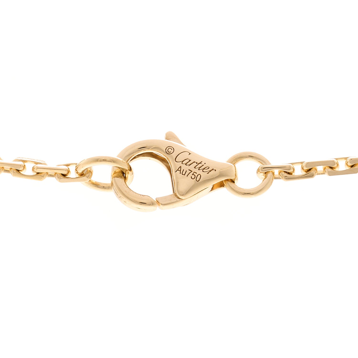 Cartier 18K Yellow Gold Diamond Interlocking LOVE Necklace 4 of 4