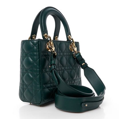 Christian Dior Lambskin Cannage Small My ABCDior Lady Dior Dark Green 3 of 11