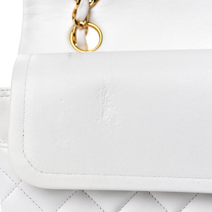 Chanel Lambskin Quilted Medium Double Flap White 16 of 18