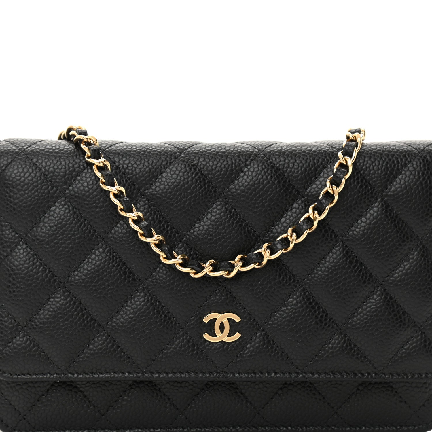 Chanel Caviar Quilted Wallet On Chain WOC Black 9 of 10