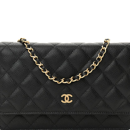 Chanel Caviar Quilted Wallet On Chain WOC Black 9 of 10