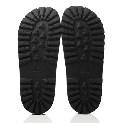 Gucci Rubber Web Mens Lug Sole Slide Sandals 6 Black Green Red 5 of 7