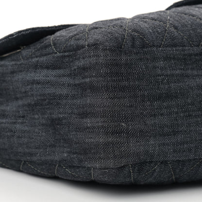 Chanel Denim Quilted Stretch Spirit Messenger Bag Dark Blue 8 of 11